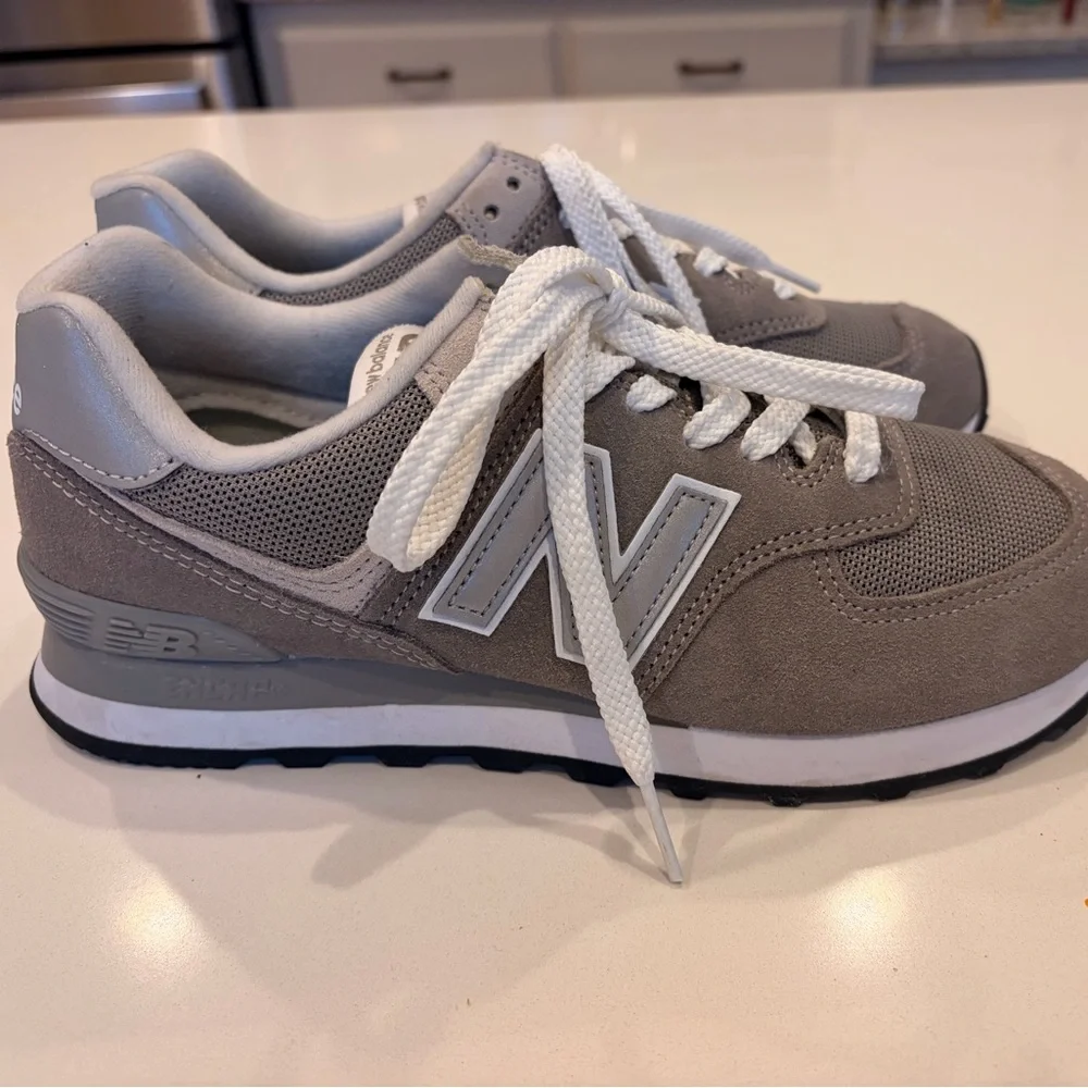 New Balance Gray and White Women’s Sneakers